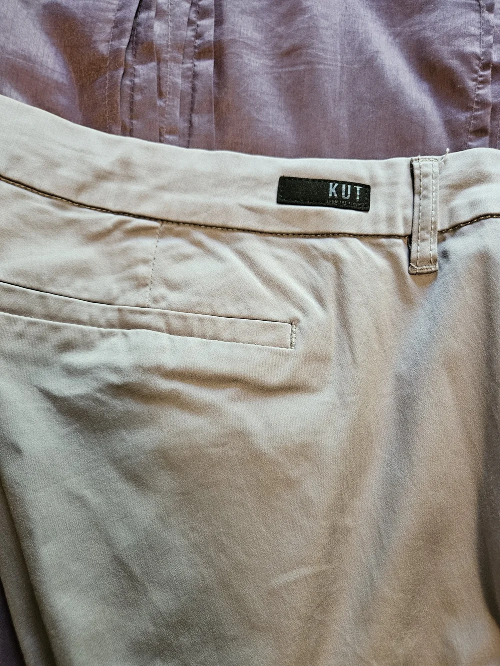 Kut from the Kloth Women's Chino Pants in Light Gray (24W) - Picture 1 of 2